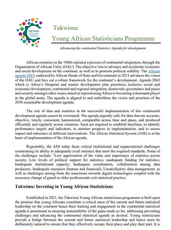 Programme des Jeunes statisticiens africains